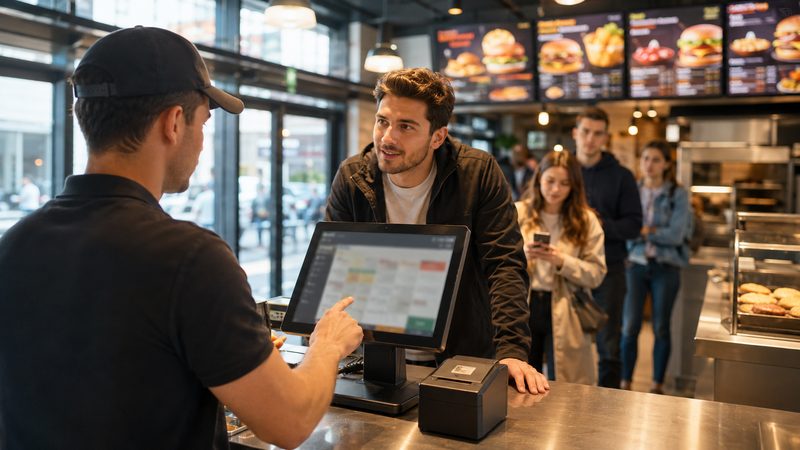 Software fast-food cu POS rapid, chioșc de autocomandă și integrări livrare